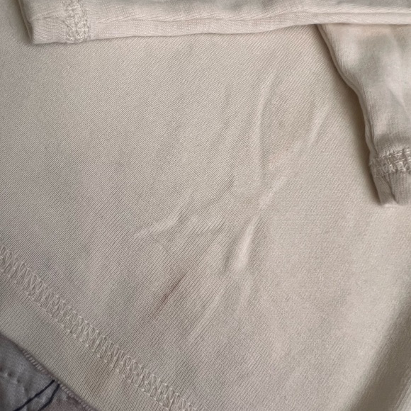 Talbots Cream Top with Purple Floral Accents - Picture 8 of 8